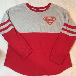 Superman Long Sleeve Shirt Juniors
